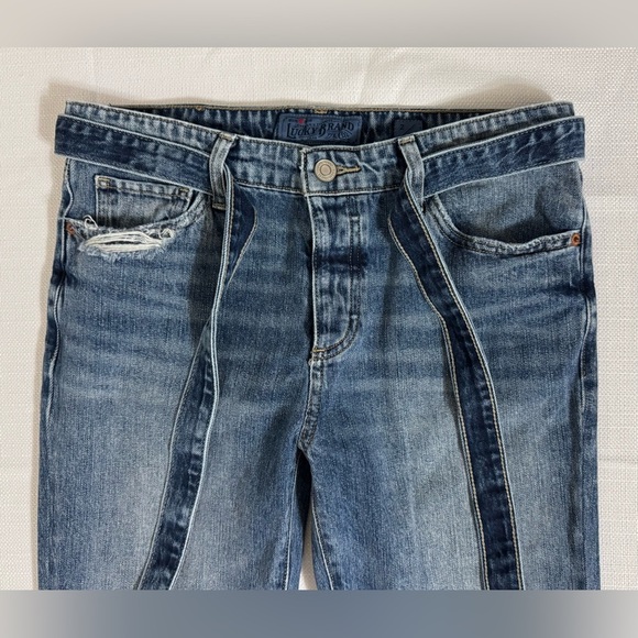 Lucky Brand Sienna Slim Boyfriend Jeans Patchwork Distressed  Size 2/26 - Picture 5 of 16